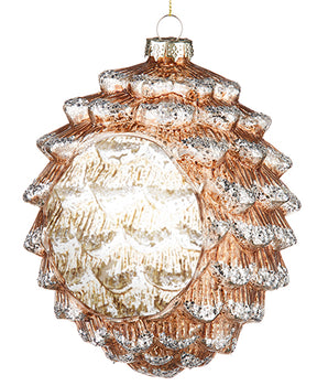 Pinecone Candle Holder Glass Ornament