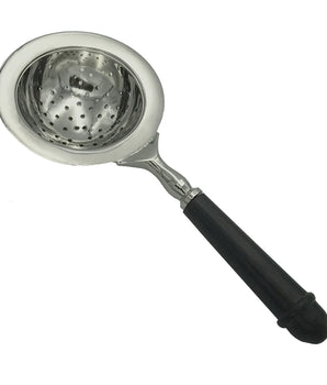 Nickel Plated Tea Strainer with Horn Handle