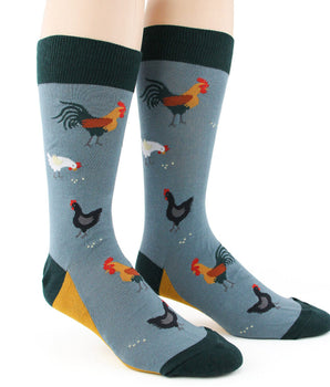 Mens "Feelin' Cocky" Rooster Socks