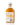 Bottle of vinegar with a label on a white background