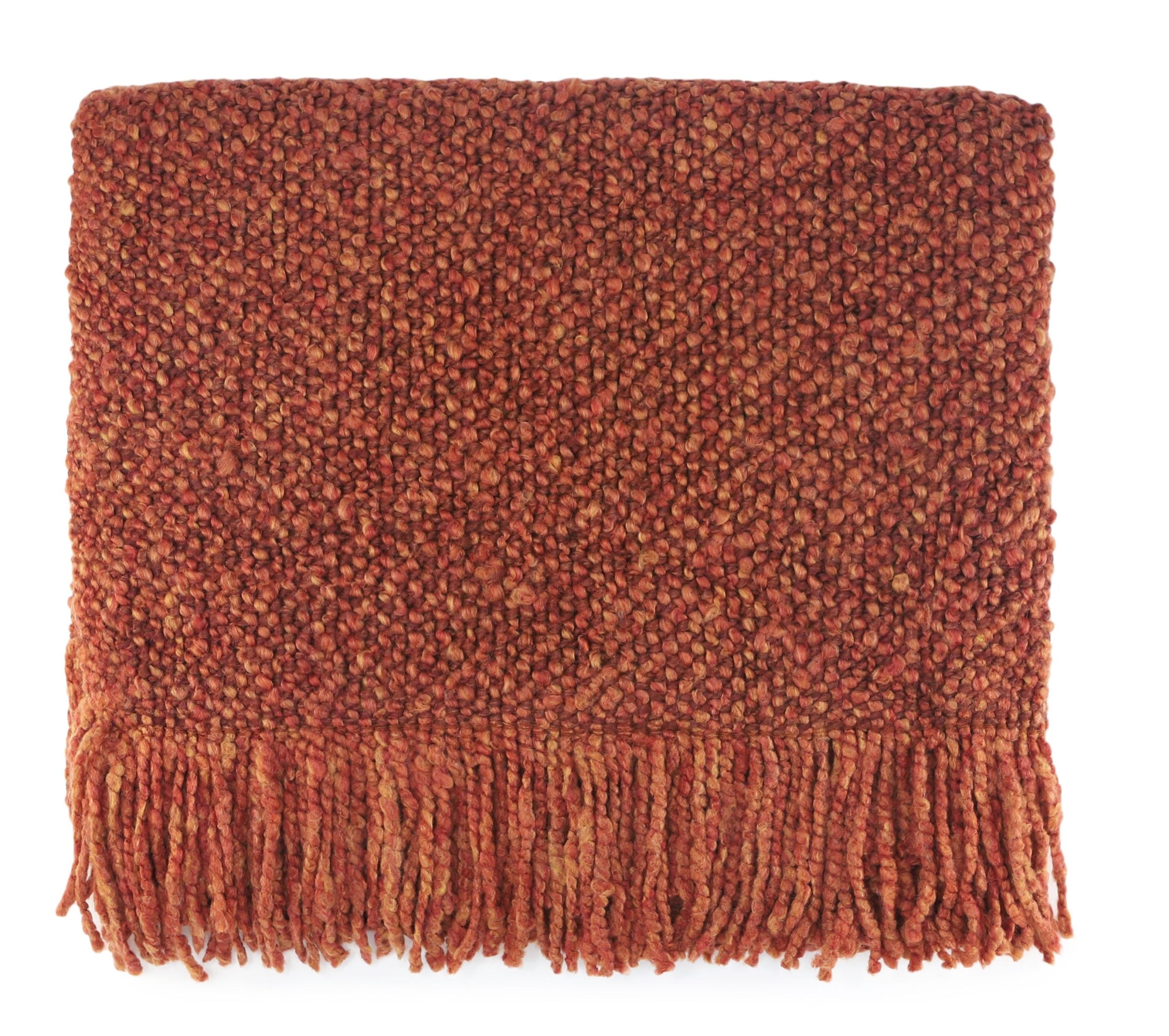 Rust colour best sale throw blanket