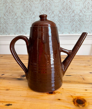 Old Sturbridge Village Handmade Redware Pottery Coffee Pot