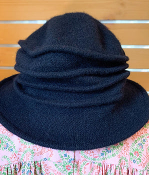Cloche Rose Wool Hat