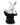 White rabbit puppet inside a black magician's hat on a white background