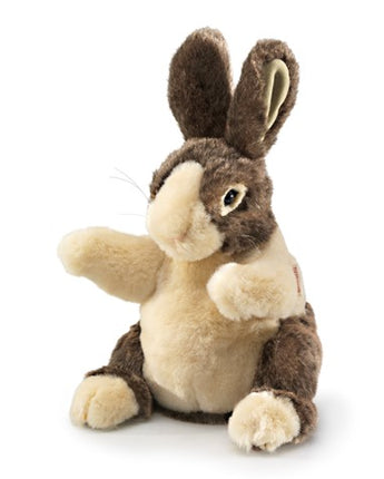 Plush toy rabbit on a white background