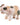 Plush toy pig with black spots on a white background