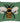 Textured green pillow with a bee design on a white background