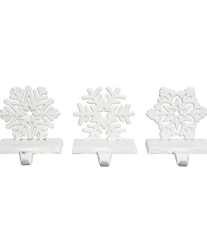 Snowflake Cast Iron Fireplace Stocking Holder