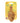 A small wooden scoop with bee and honeycomb designs, packaged on a yellow card with similar patterns and the text 'mini scoop' indicating its size.
