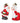 Mr. and Mrs. Claus Glass Ornament Pair