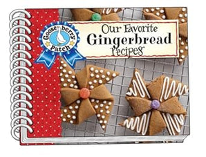 Cookbook titled 'Our Favorite Gingerbread Recipes' with gingerbread cookies on the cover