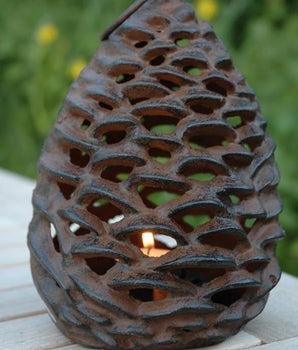 Pinecone Large Votive Holder Cast Iron