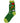 Green sock with vegetable pattern on a white background