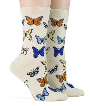 Women's Multi-Color Butterflies Socks