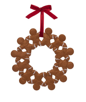 Gingerbread Man Felt Christmas Wreath