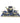 Blue and White Pagoda Transferware Teaset, 10 pieces