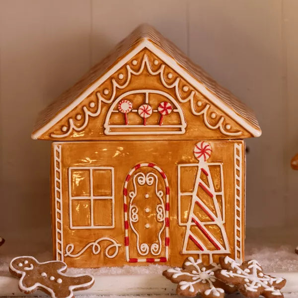 Gingerbread House Ceramic Cookie Jar – Old Sturbridge Village Store