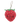 Crocheted strawberry keychain with a face on a white background