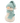 Knitted snowman toy with a blue hat and scarf on a transparent background