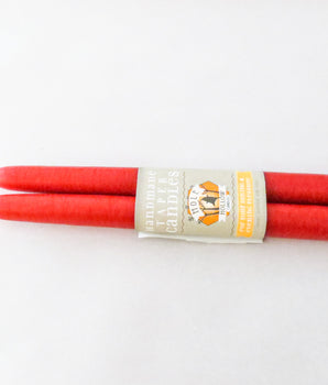 Red Taper 10-inch Candles Set of 2