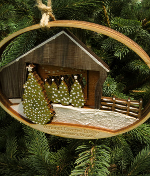 Old Sturbridge Village Ornament: Vermont Covered Wish Bridge