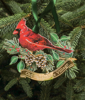 Old Sturbridge Village Ornament: Cardinals and Pinecones