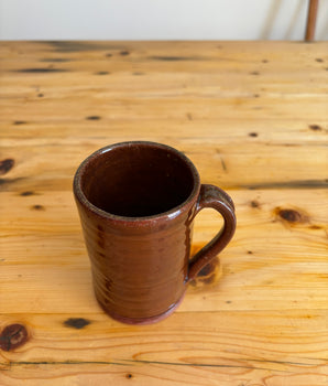 Old Sturbridge Village Handmade Redware Pottery Mug Small