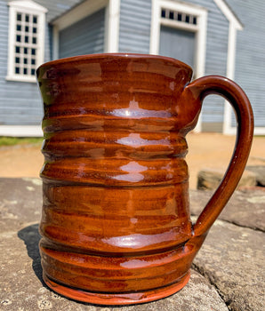 Old Sturbridge Village Handmade Redware Pottery Mug Medium