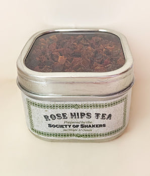 Rose Hip Loose Tea in a Tin Container