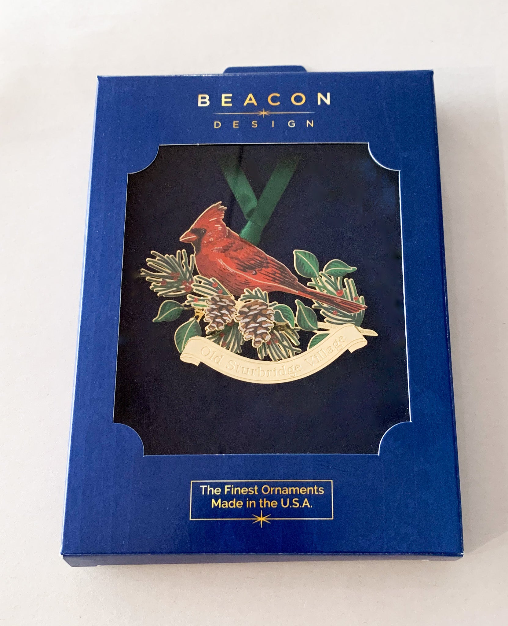 Old Sturbridge Village Ornament Cardinals and Pinecones Old