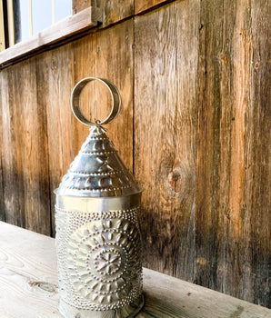 Old Sturbridge Village Handmade Tin Sunburst Lantern