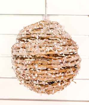 Vine Glitter Snow Ball Ornament