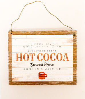 Gingerbread Bakery and Hot Cocoa Wood Signs Set of 2