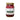 Jar of pickled red onions with a gold lid on a white background