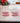 Red and White Round Woven Fabric Coaster Set