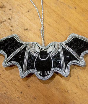 Embroidered Bat Ornament