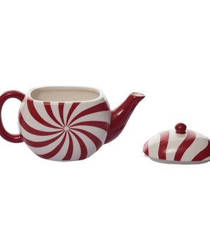 Peppermint Swirl Candy Teapot