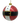 Santa Coat and Belt Capiz Round Ball Ornament