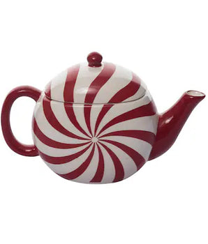 Peppermint Swirl Candy Teapot