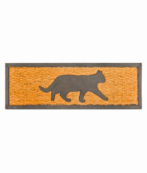 Black Cat Rubber Doormat