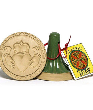 Handmade Stoneware Celtic Heart and Claddagh Cookie Stamps