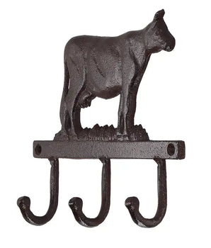 Cow Cast Iron 3-Hook