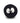 Black ball with white eyes on a white background