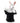 White rabbit puppet inside a black magician's hat on a white background