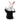 White rabbit puppet inside a black magician's hat on a white background