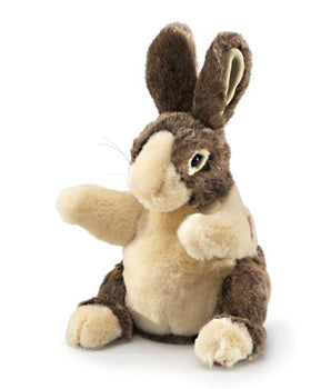 Plush toy rabbit on a white background