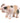 Plush toy pig with black spots on a white background