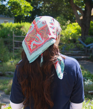 Wilber Paisley Scarf Handkerchief Old Sturbridge Village