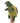 Green turtle plush toy with a yellow sweater on a white background