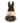 Plush toy with rabbit ears and tail on a white background